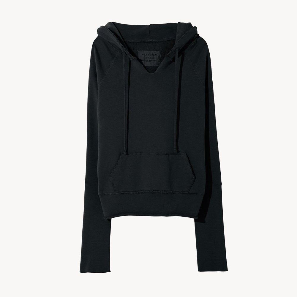 NWOT Nili Lotan Janie Hoodie S washed black color